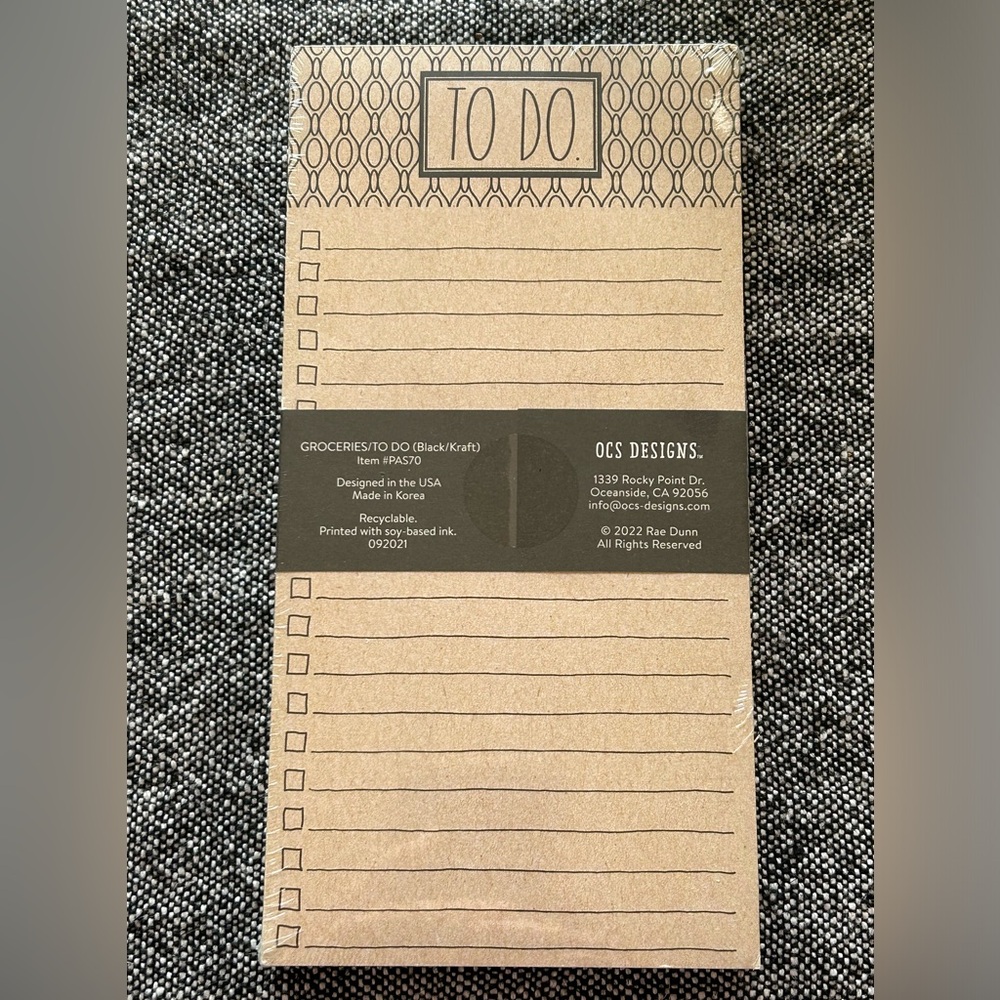 NWT Rae Dunn Notepad Set - Groceries/To Do - Picture 2 of 5